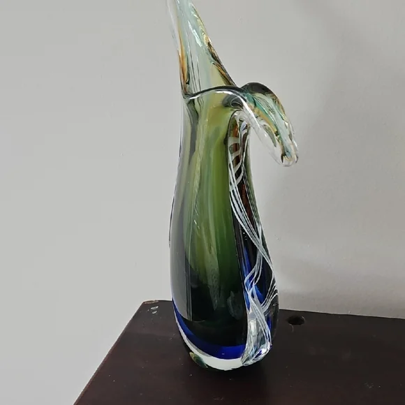 Murano Art Glass Sommerso Vase - Picture 4 of 6